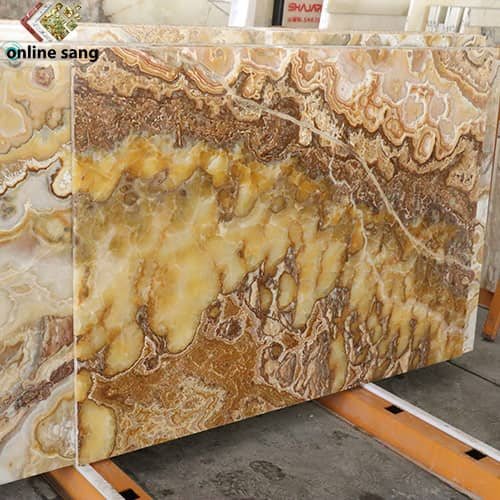 سنگ اسلب مرمر مولتی کالر عسلی